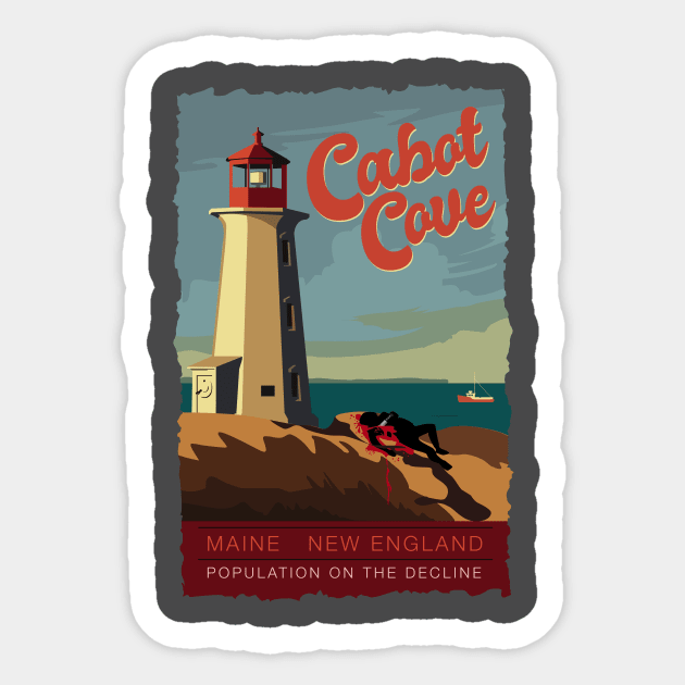 Cabot Cove Sticker by BOEC Gear